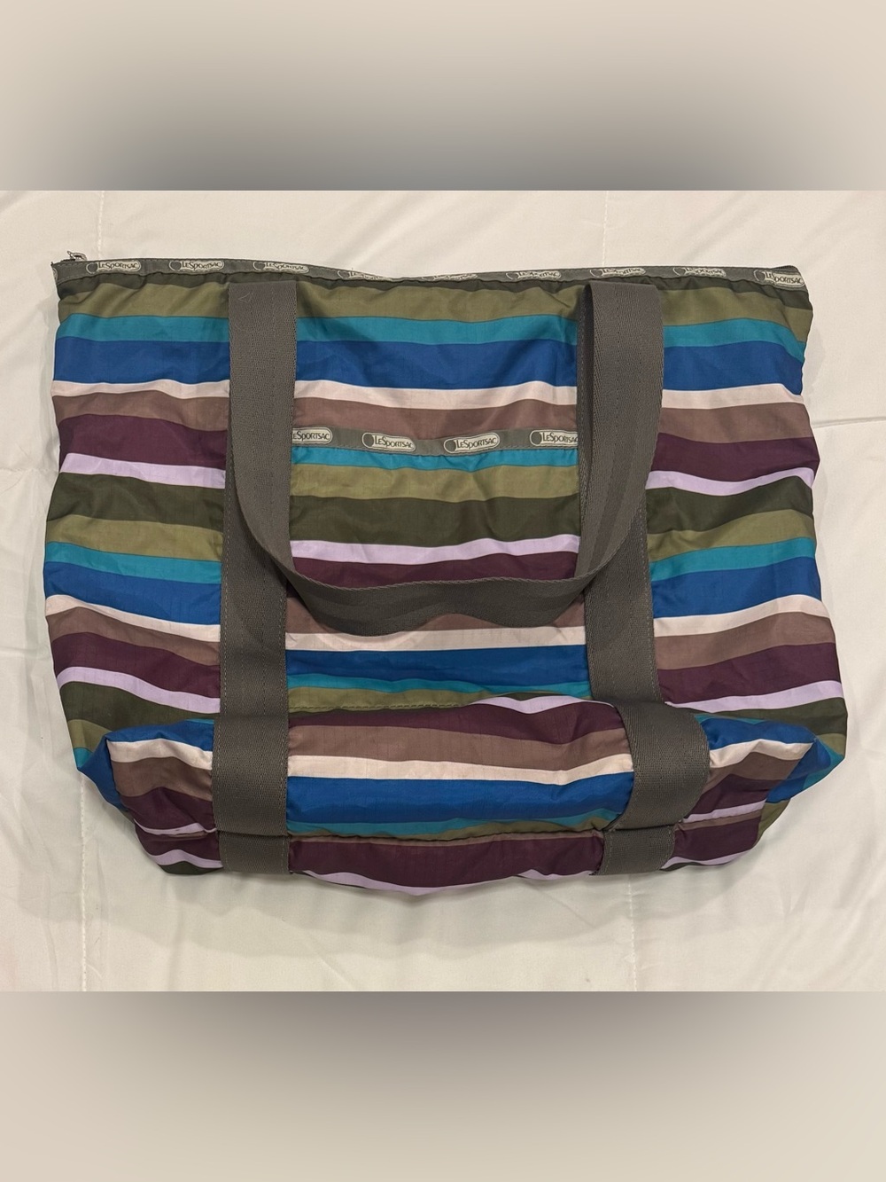 LeSportsac Multicolor Striped Tote Bag / Laptop Bag